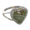 Turquoise Silver Southwestern Heart Ring Size 7-3/4 YX80285